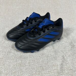 Adidas Youth Soccer Cleats Size 11K Black Blue FG  Molded Kids Used